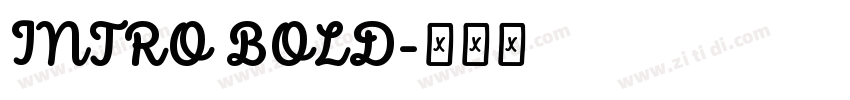 INTRO BOLD字体转换